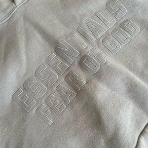 Essentials Men's Beige Hoodie